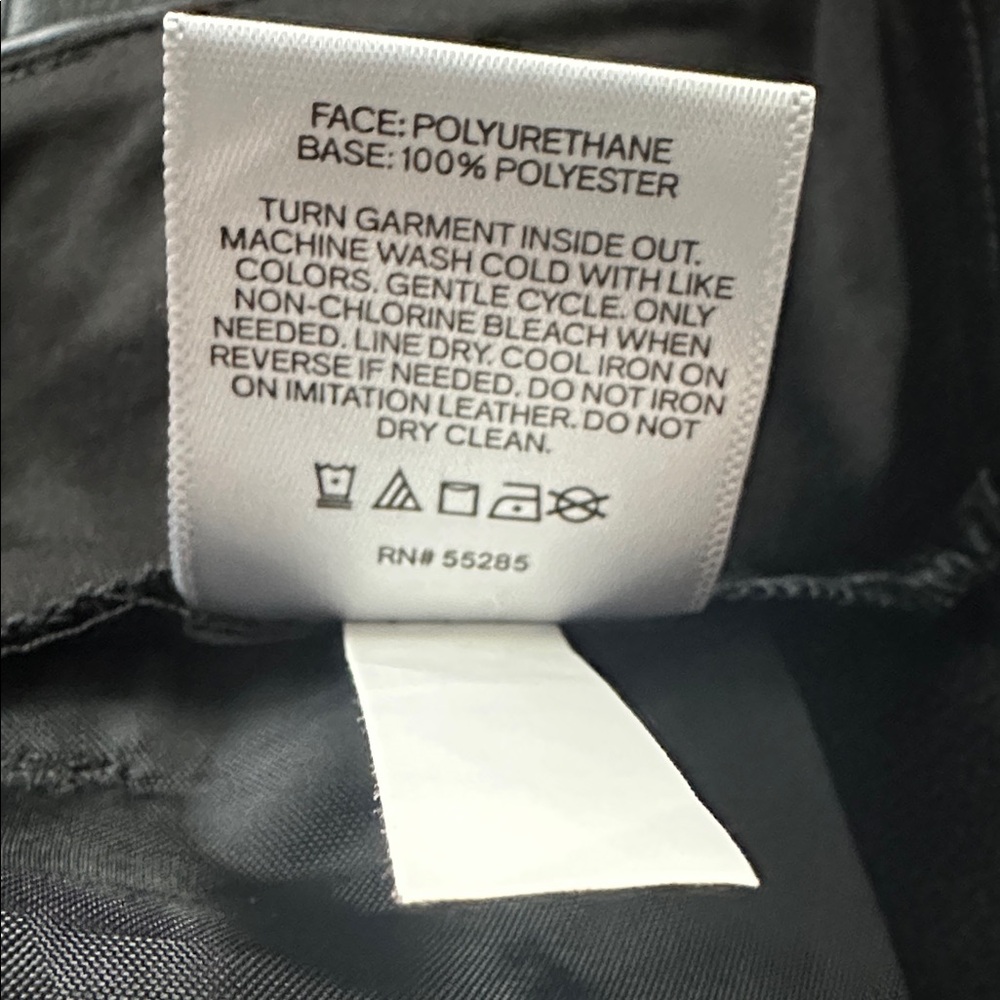 Express High Waist FAUX Black Leather Shorts - Picture 4 of 4